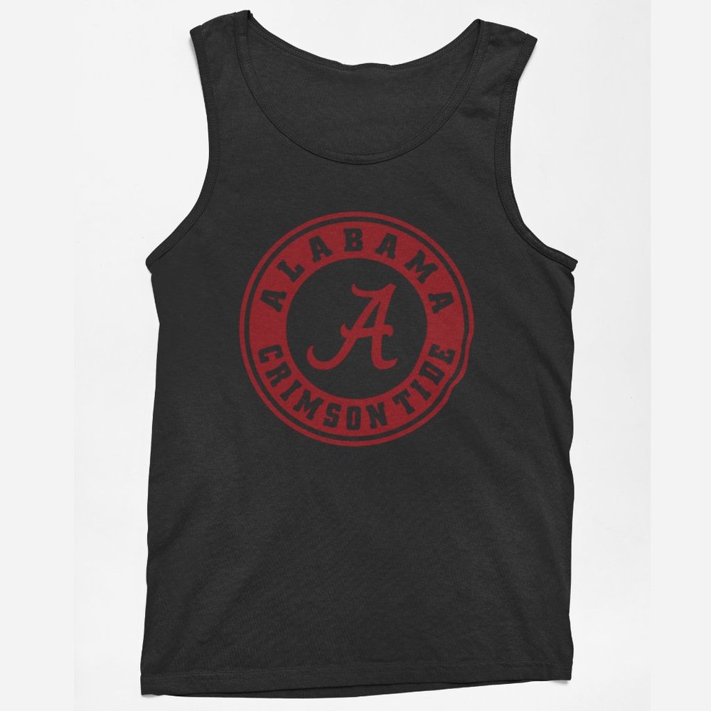 NEW Alabama Crimson Tide Circle Logo Logo Tank Top BLACK
